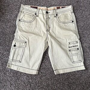 Rock Revival Men's Light Tan Cargo Shorts